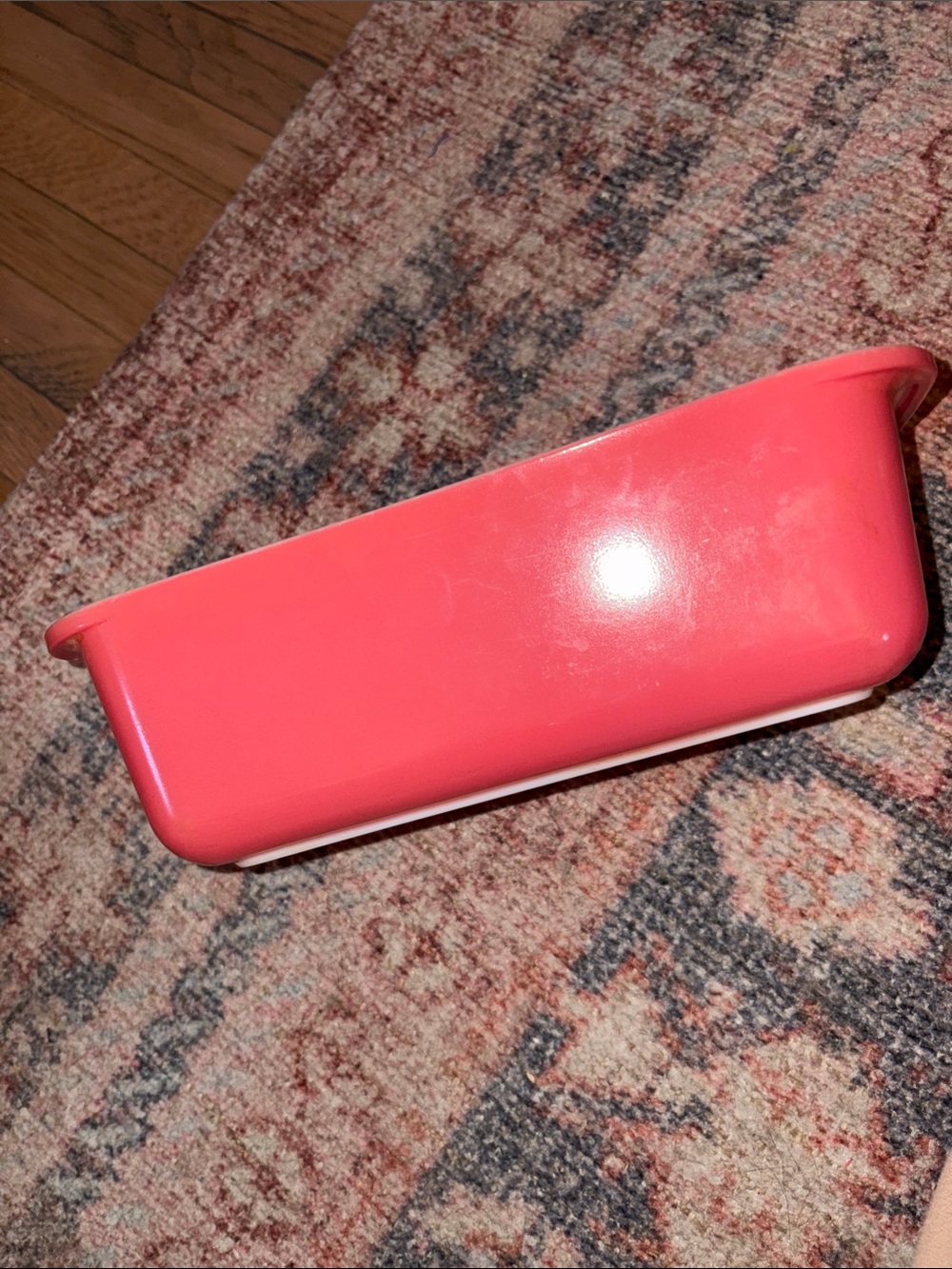 Vintage Pyrex flamingo Pink  Loaf pan